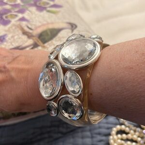 Lucite and crystal bracelet